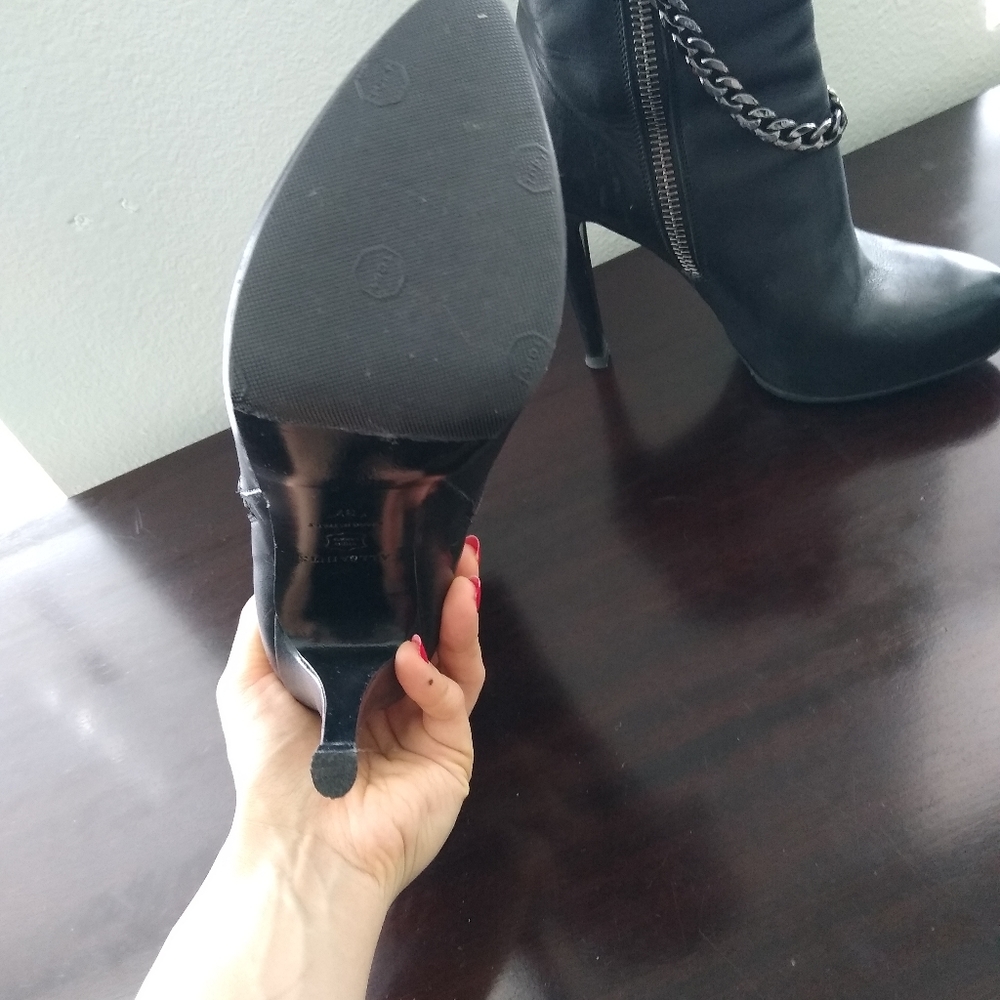 All Saints Koko black leather platform bootie size 7 - Picture 7 of 9